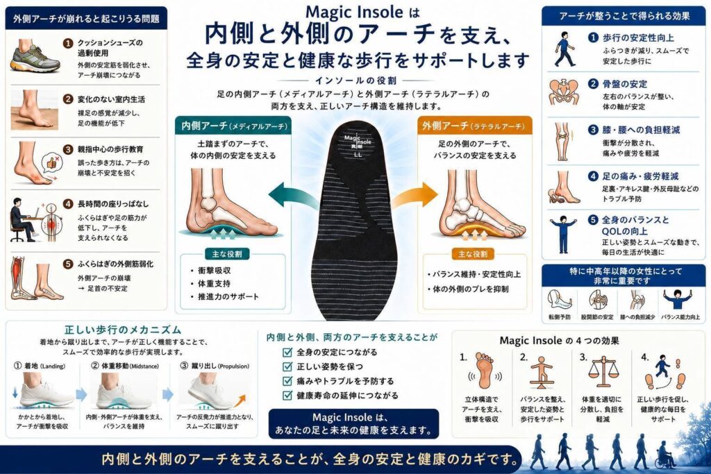 足裏アーチの重要性と健康リスクの解説