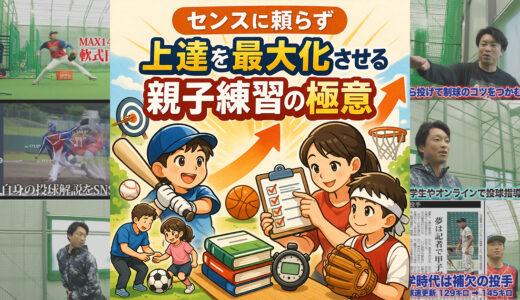 【少年野球】パパママコーチ必見！センスに頼らず「上達を最大化」させる親子練習の極意