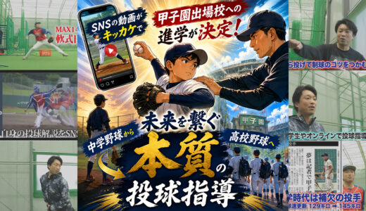 SNSの動画がキッカケで甲子園出場校への進学が決定！中学野球から高校野球への未来を繋ぐ「本質」の投球指導