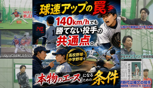 【球速アップの罠】140km/hでも勝てない投手の共通点。高校野球・中学野球で「本物のエース」になるための条件